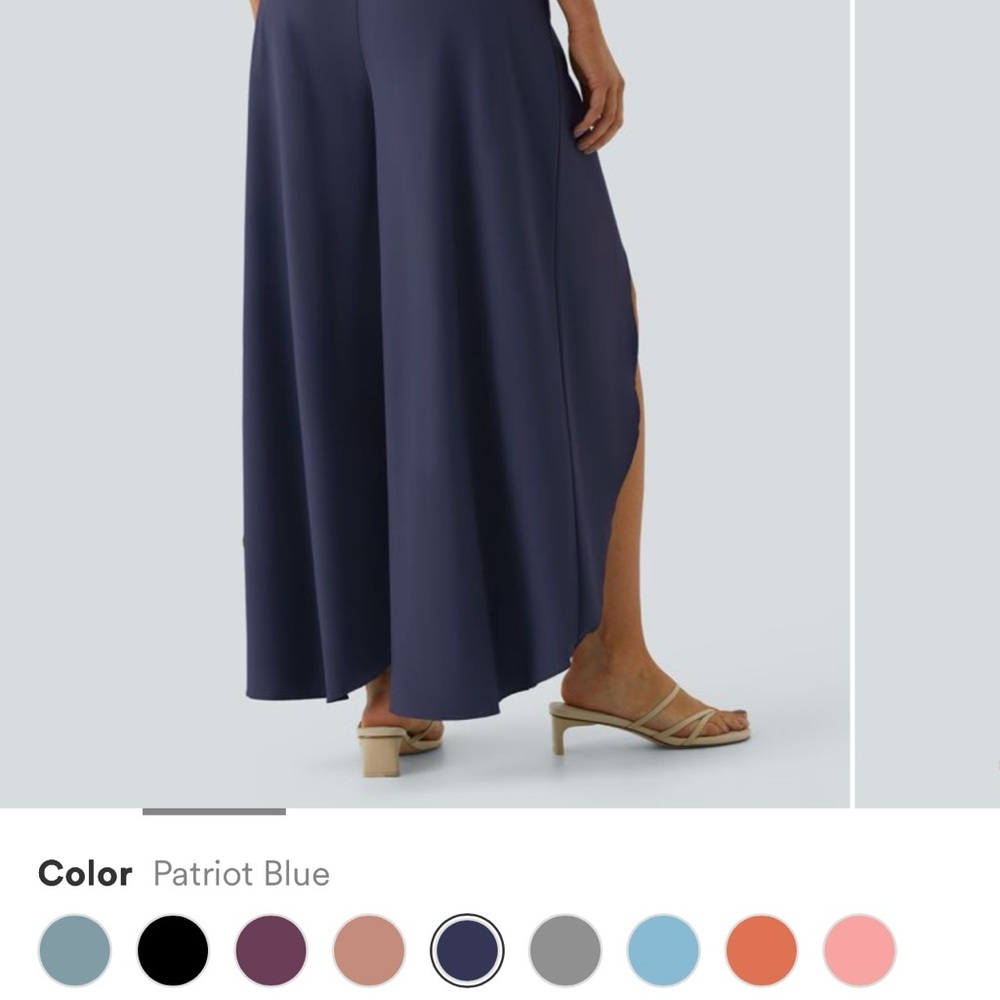 NWT HALARA Navy flowy Yoga pants - Picture 2 of 7